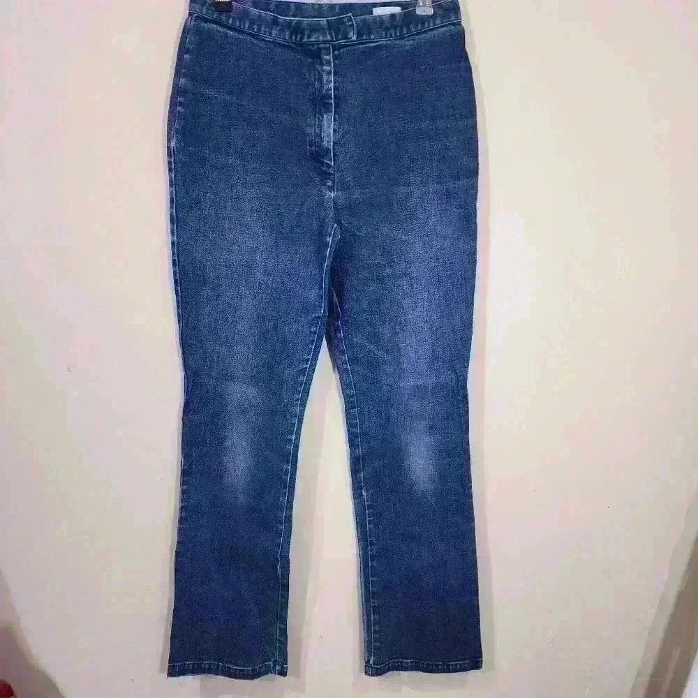 p7079 J. Crew hight Waist blue straight leg denim jean size 8 - Picture 2 of 7
